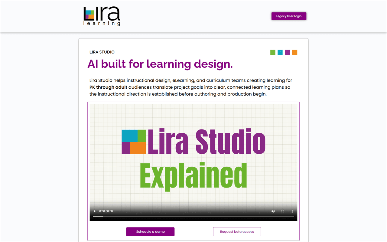 Lira Learning — screenshot